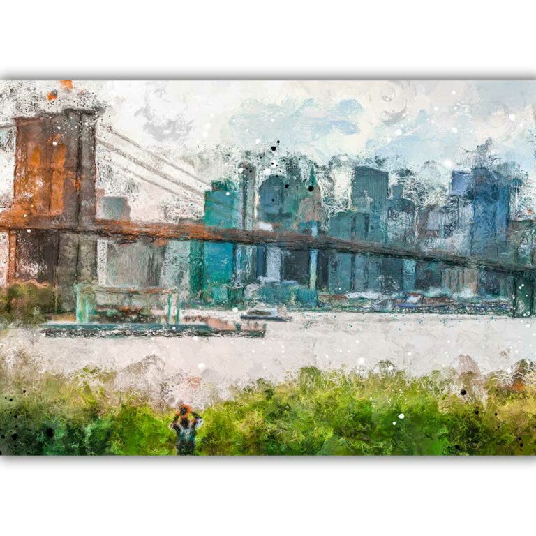 Kunst plakat Brooklyn Bridge New York