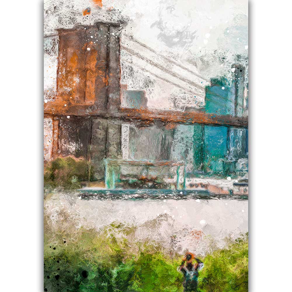 Kunstplakat Brooklyn Bridge