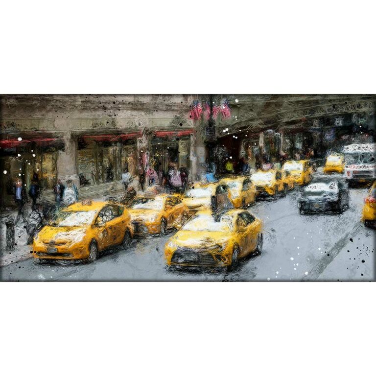 Canvas billede New York taxi storby