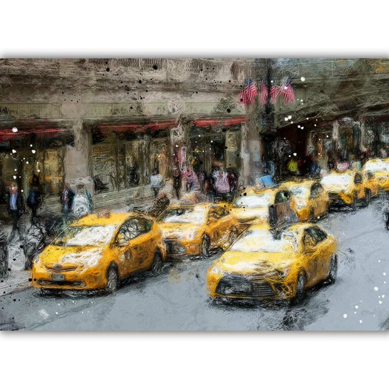 New York plakat gule taxier