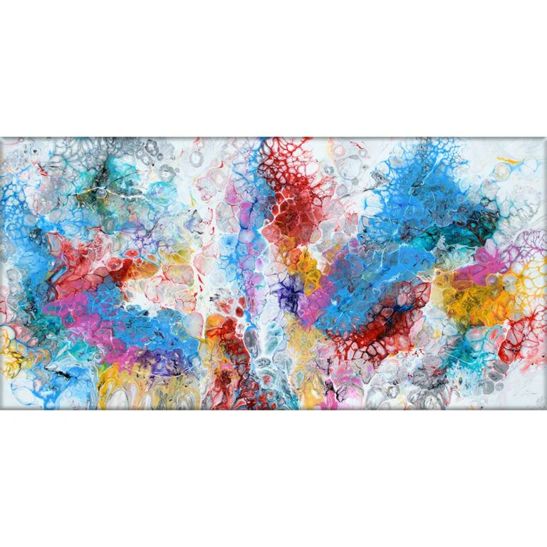 Farverigt maleri på lærred Unbound II 70x140 cm