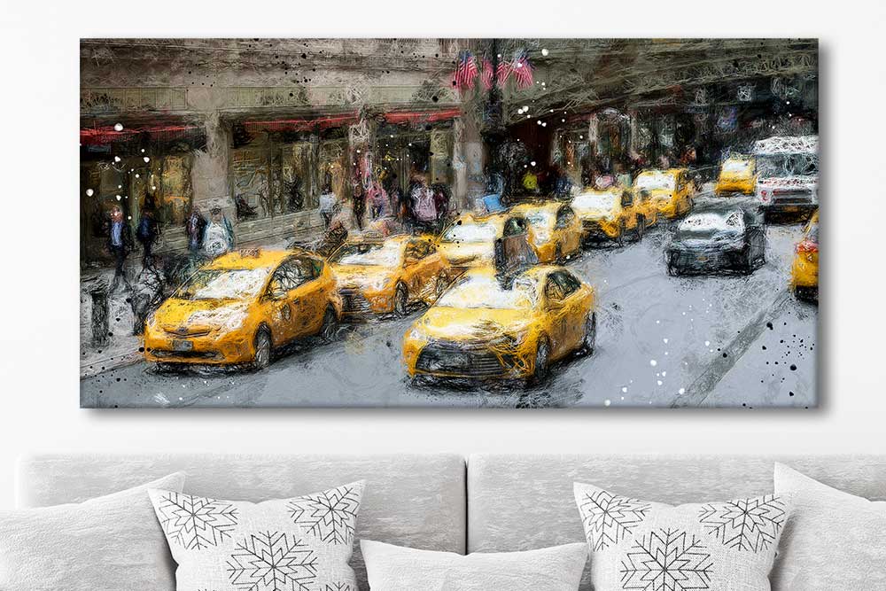 New York Central Station yellow taxi plakater og billeder