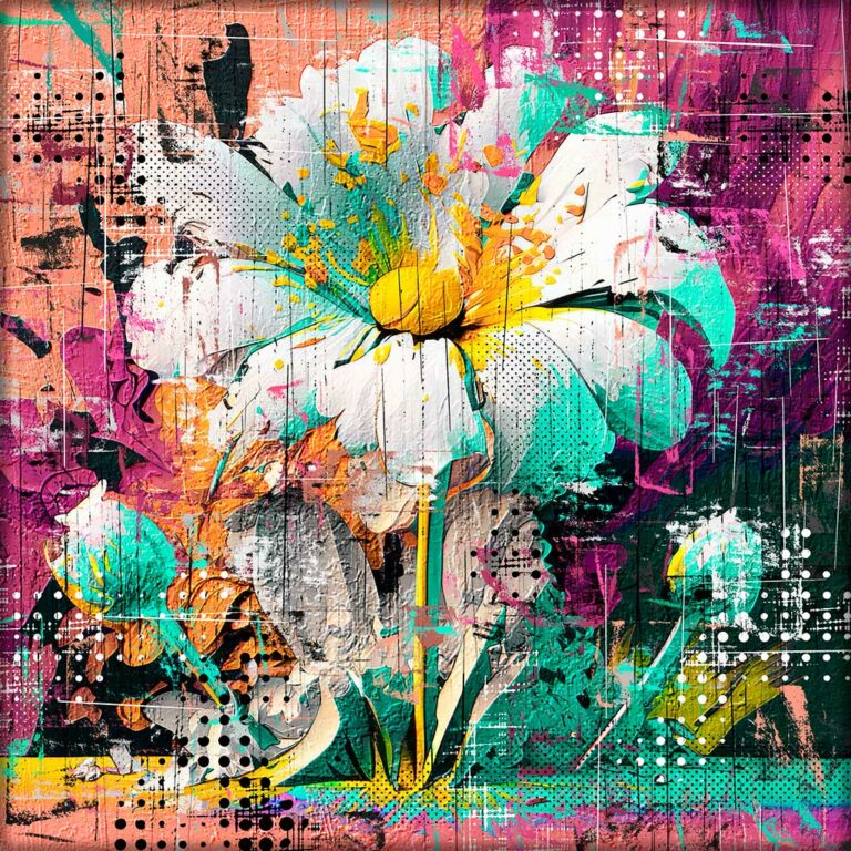 Popkunst canvas print Flowers III