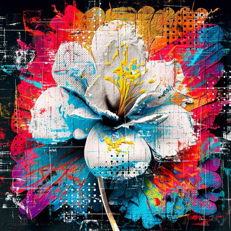 Blomster plakat popkunst Flowers IV