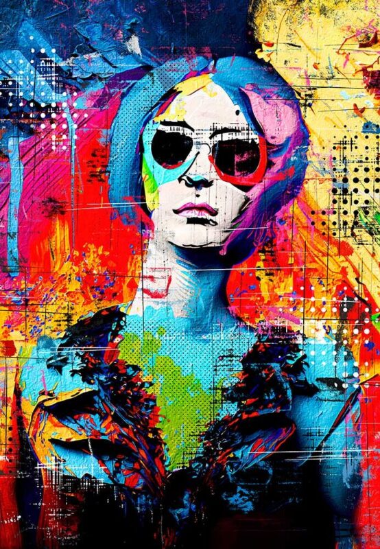 Pop art plakater i flotte farver