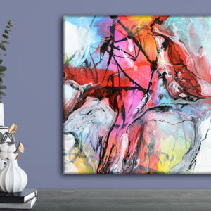Moderne lærredsmaleri til stuen Evolve I