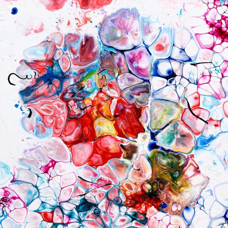 Store billeder til stuen og væggen med kunst i farver, moderne motiver og tydelig visuel virkning i boligen