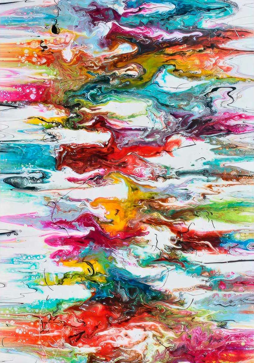 Alloy II - lærredsbillede kunst farverigt
