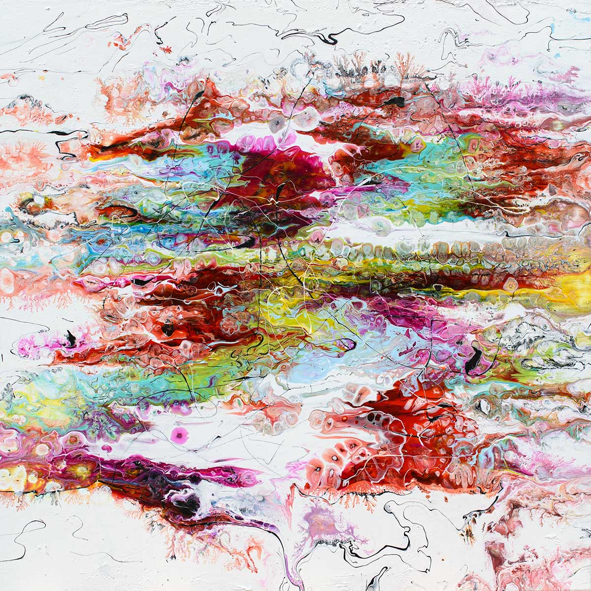 Alliance IV - abstrakt canvas billede til stuen