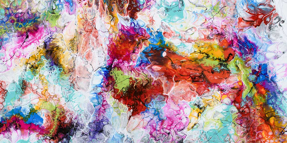 Blend II - farverig kunstplakat til stuen