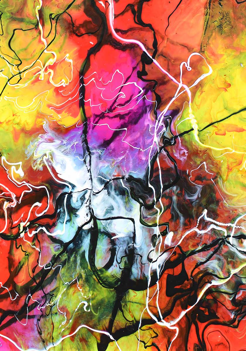 Amaze VII - farverig kunstplakat til stuen