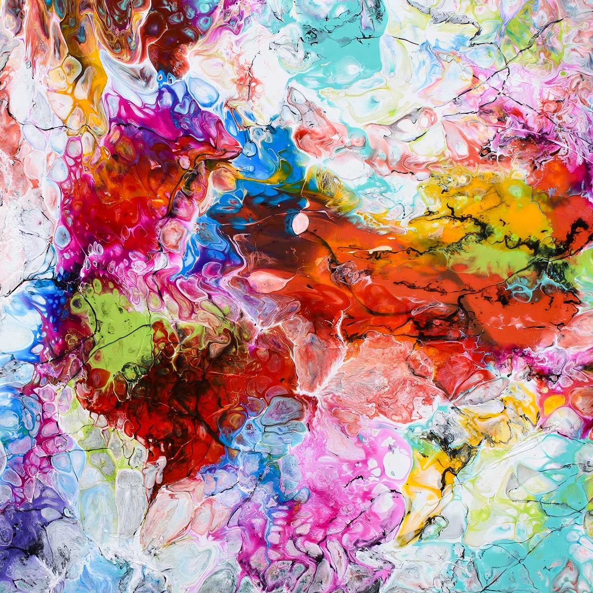 Blend I - canvas billede kunst med farver