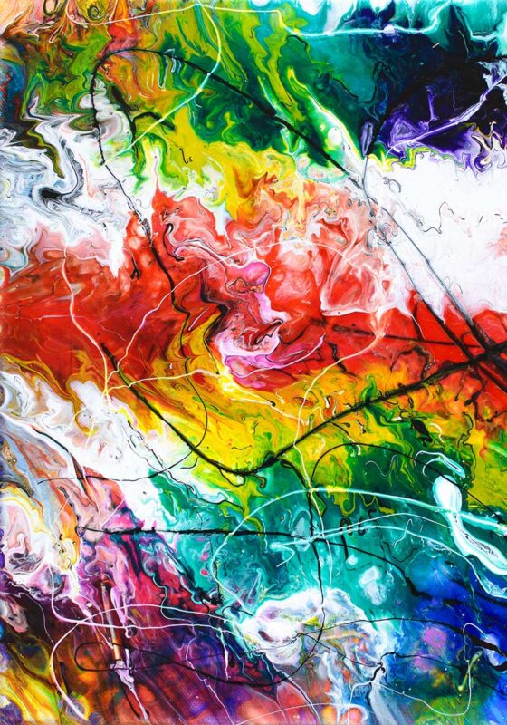 Moderne abstrakt kunst i flotte farver