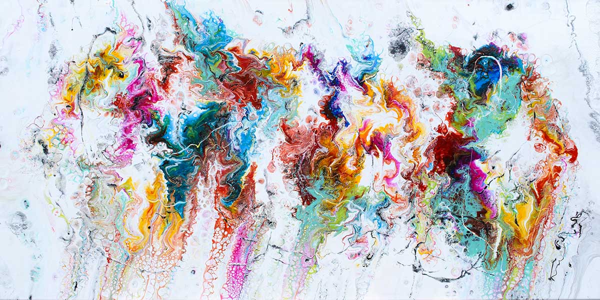 Unite I - abstrakt canvas billede